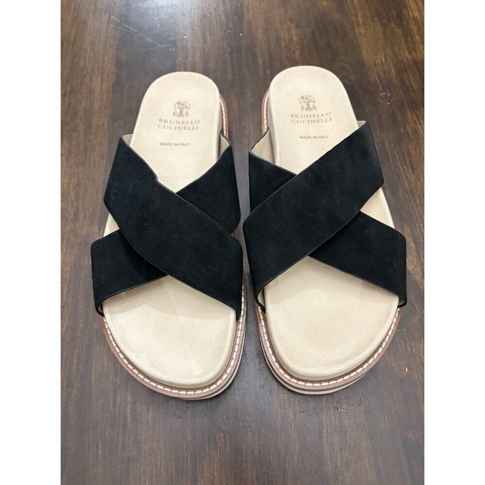 Brunello Cucinelli Classic & Versatile Slides — Unisex (Size 42) Men's 9 US New
